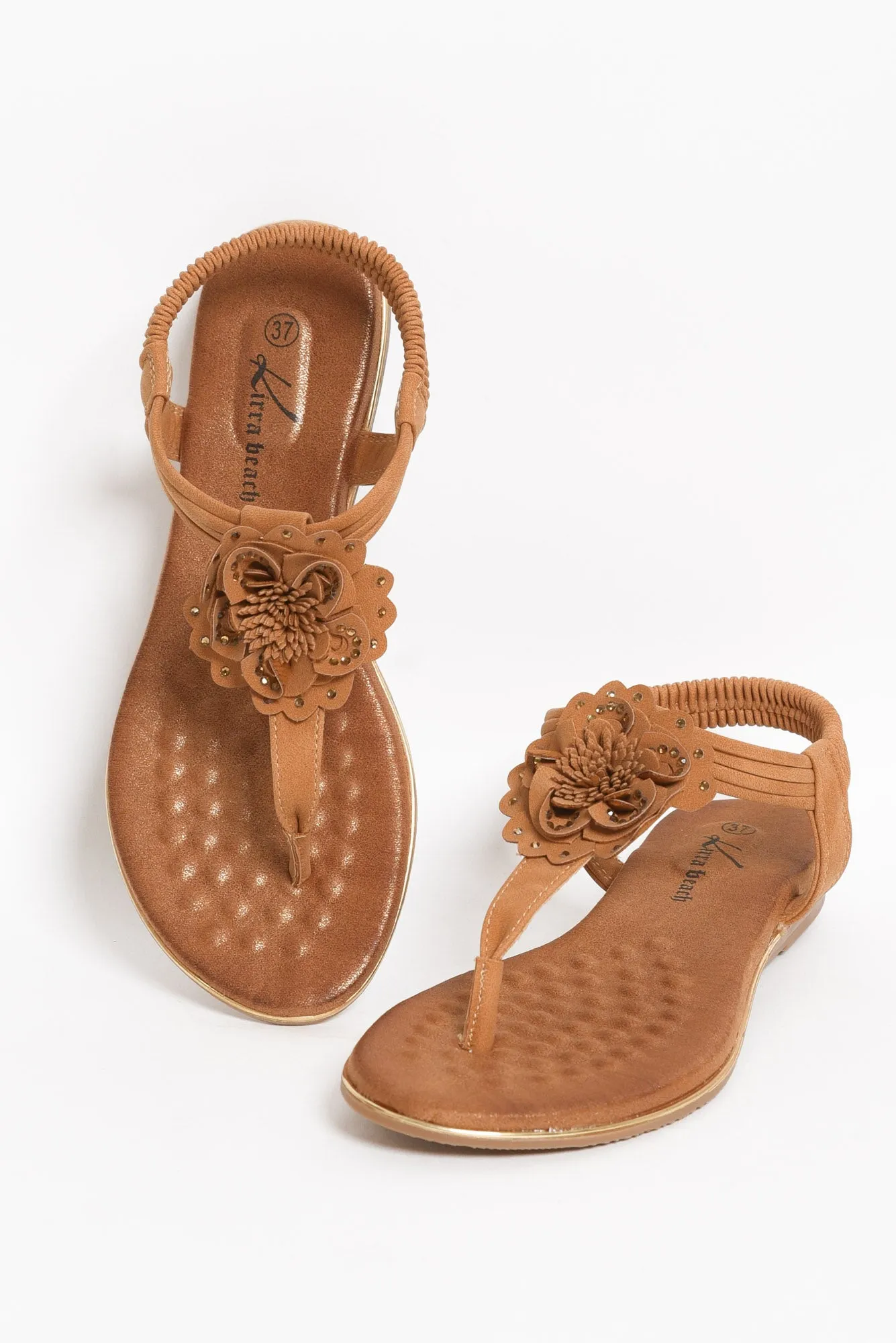 Sea Tan Flower Sandal sold by Blue Bungalow