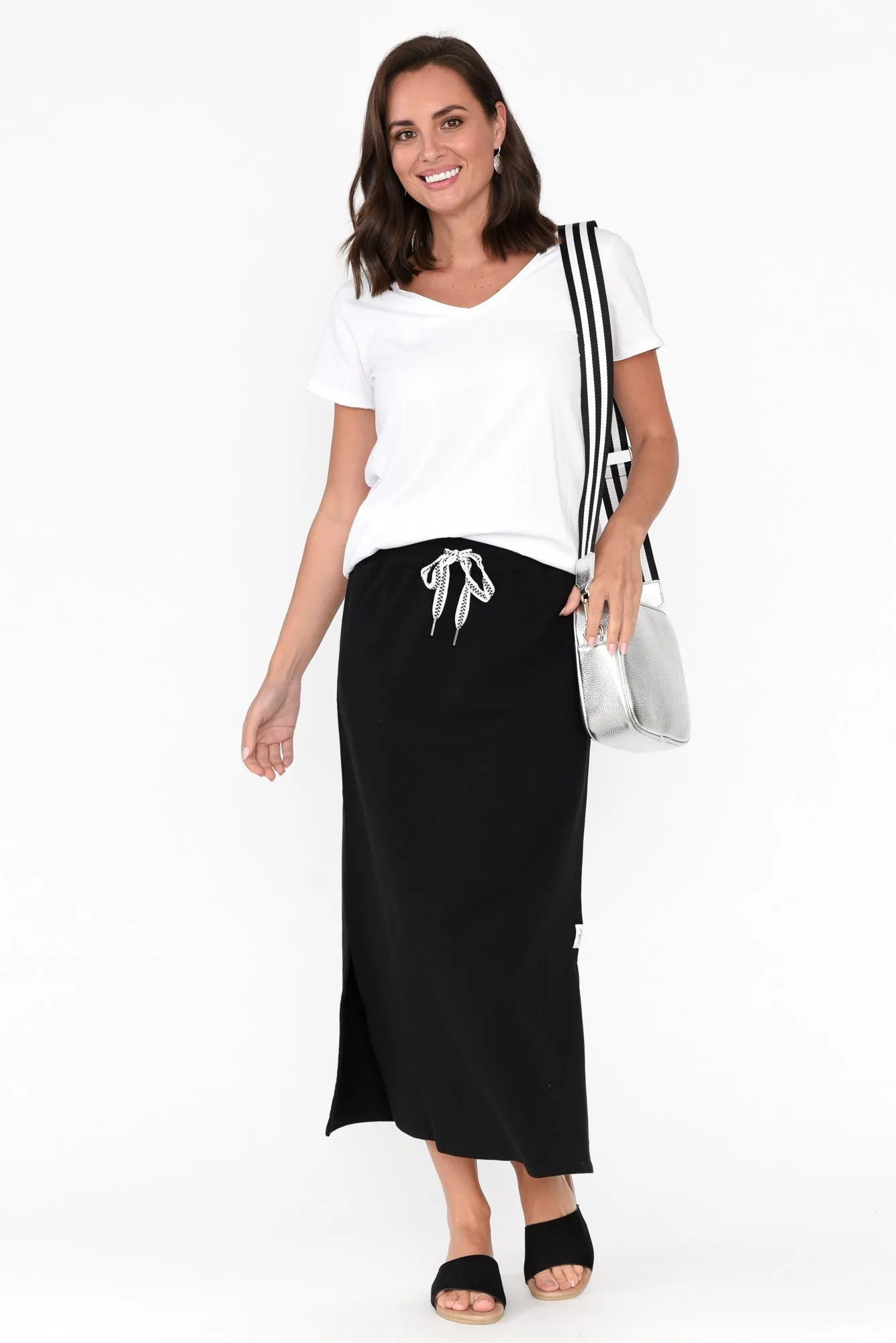 Travel Black Cotton Maxi Skirt sold by Blue Bungalow product image thumbnail 2