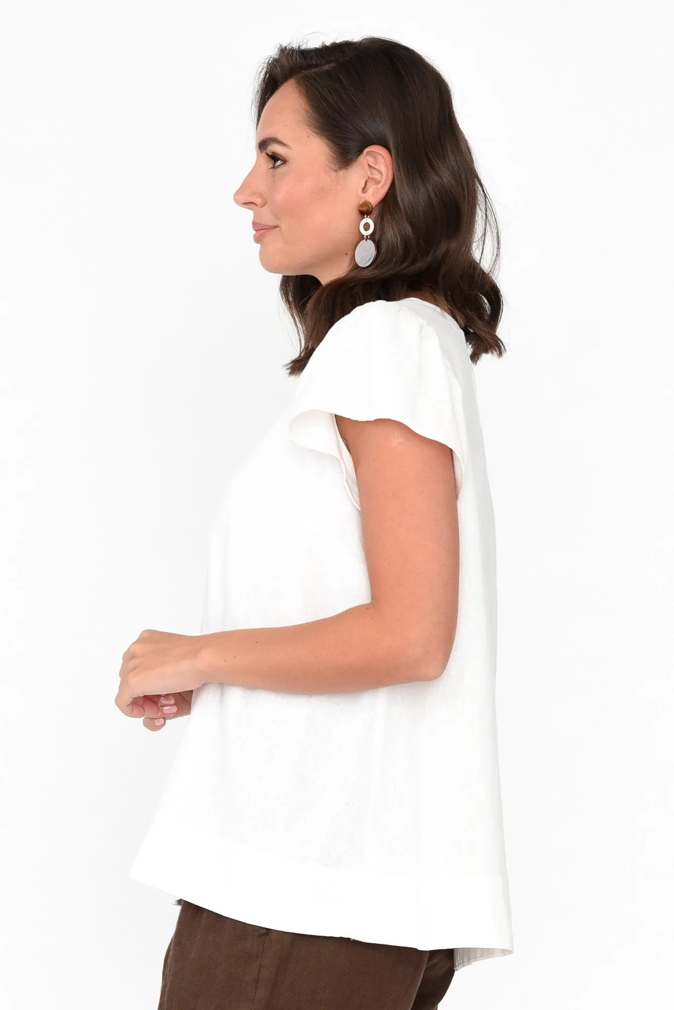 Imogen White Frill Sleeve Top sold by Blue Bungalow product image thumbnail 3