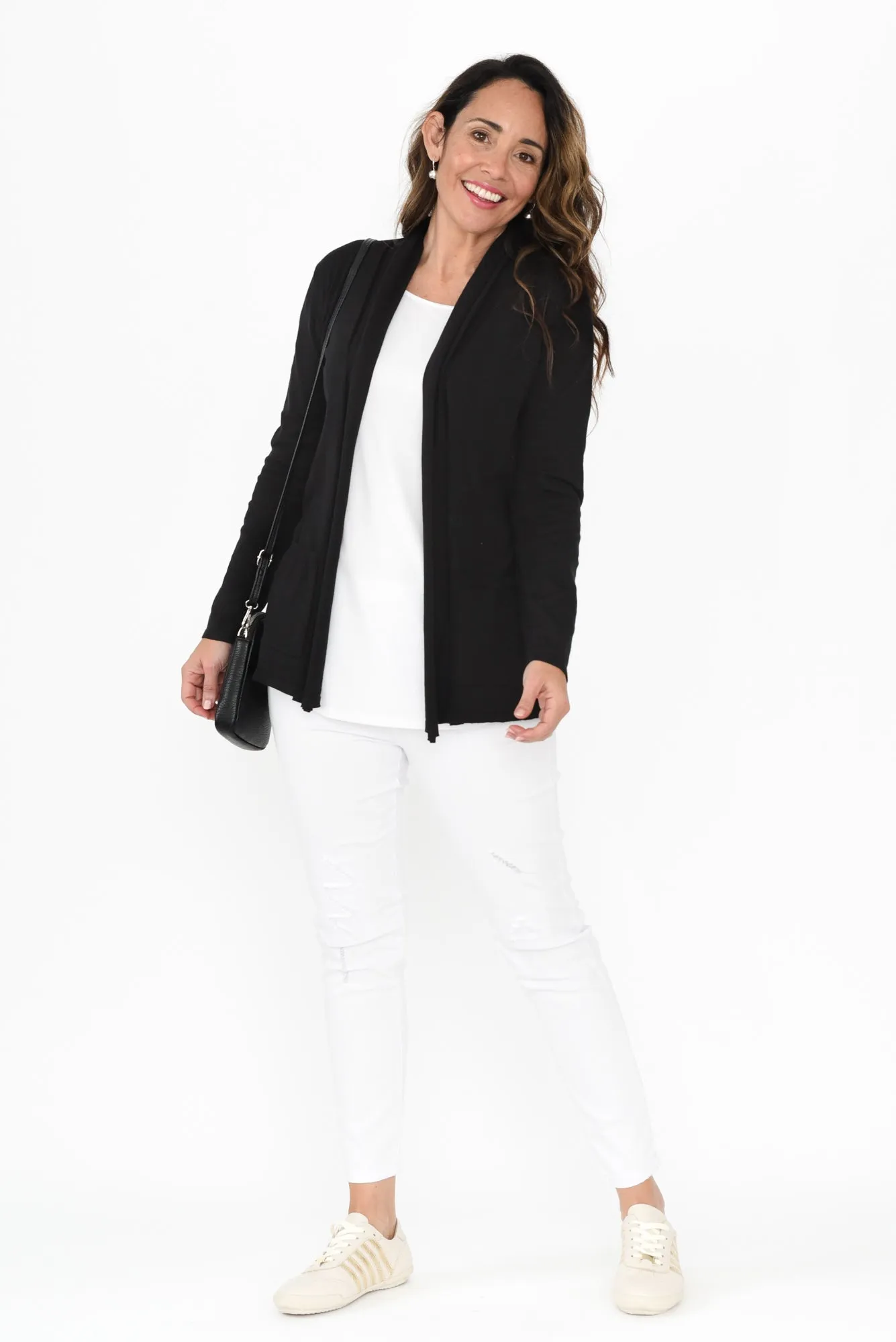 Cally Black Cotton Pocket Cardigan sold by Blue Bungalow product image thumbnail 2