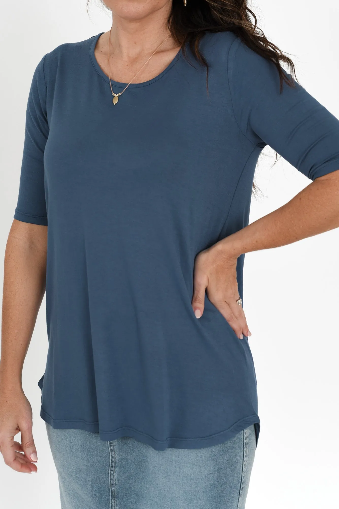 Maya Blue Half Sleeve Tee sold by Blue Bungalow product image thumbnail 5