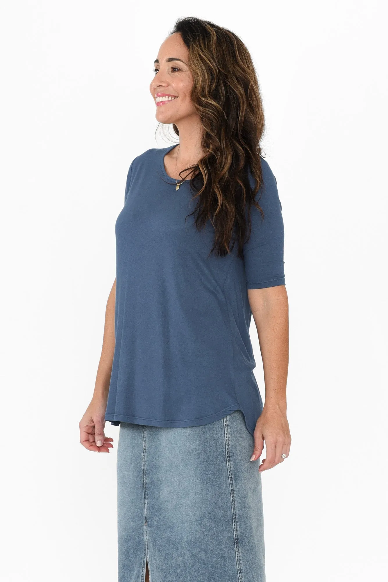 Maya Blue Half Sleeve Tee sold by Blue Bungalow product image thumbnail 3