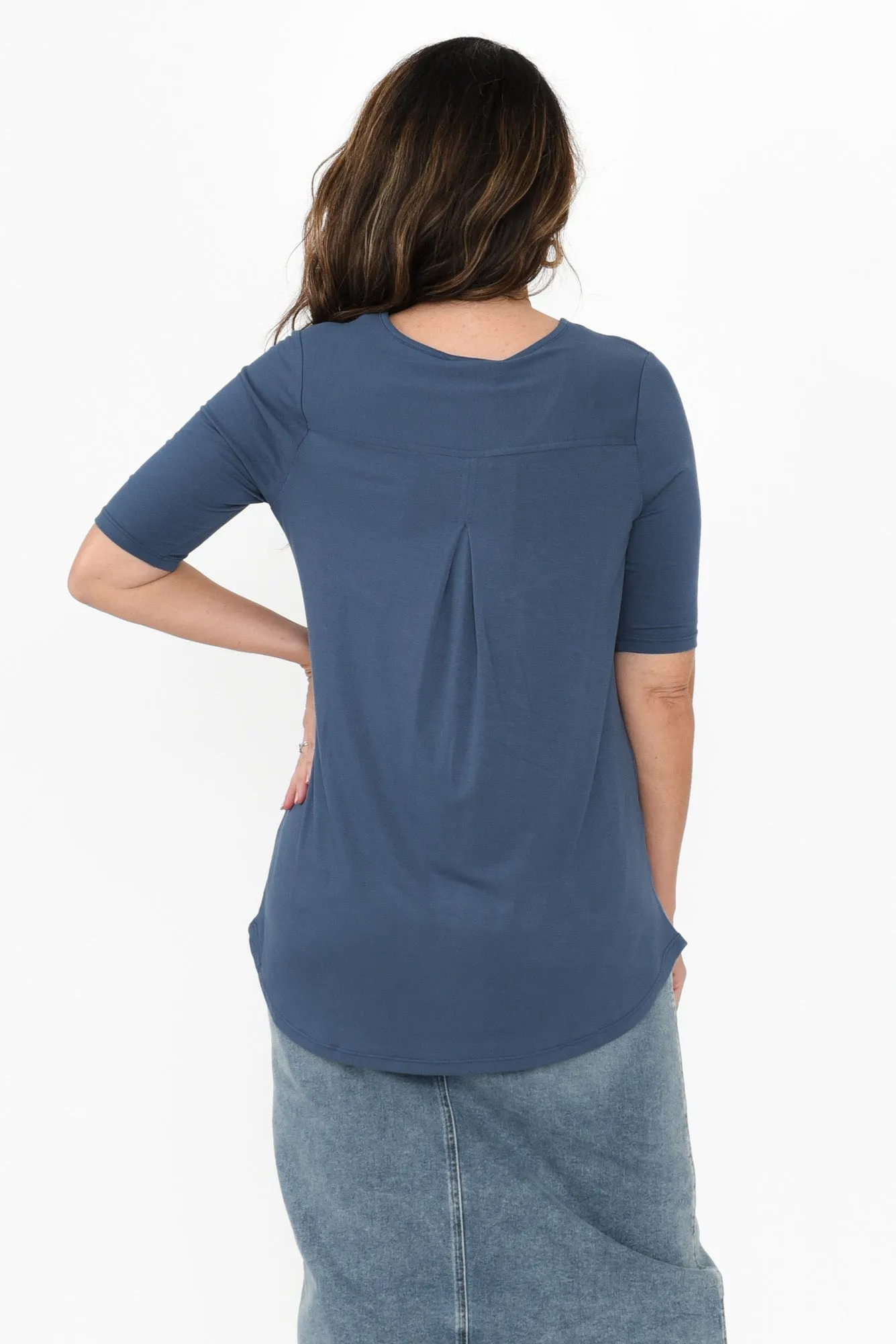 Maya Blue Half Sleeve Tee sold by Blue Bungalow product image thumbnail 4