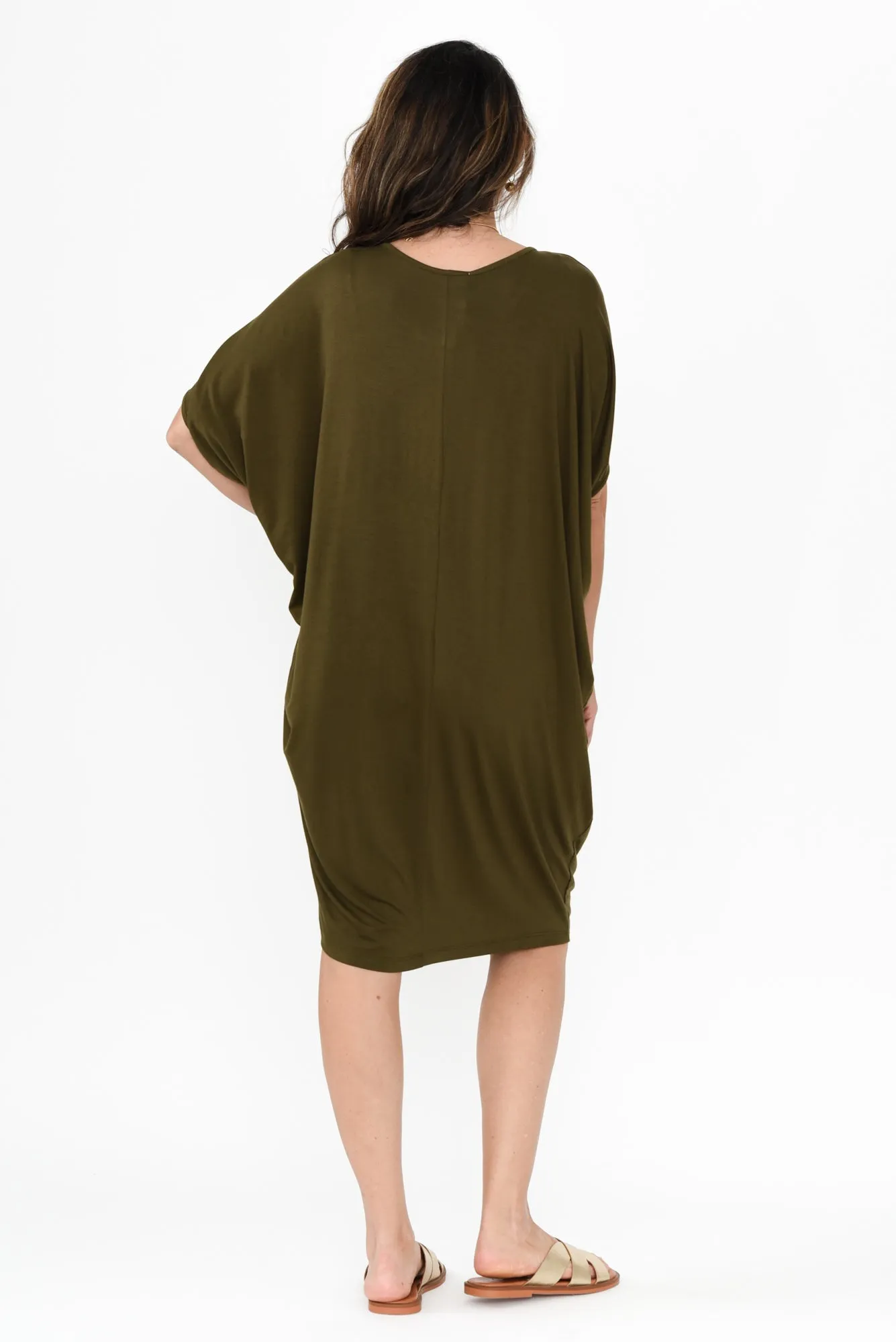 Khaki Maui Dress sold by Blue Bungalow product image thumbnail 4