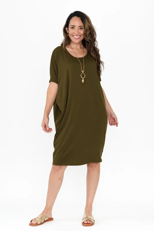 Khaki Maui Dress sold by Blue Bungalow