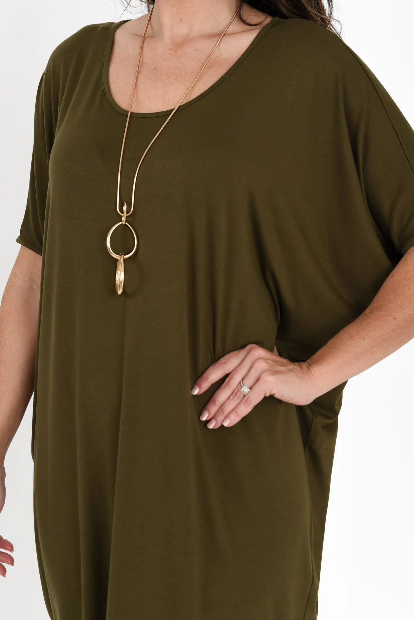 Khaki Maui Dress sold by Blue Bungalow product image thumbnail 5