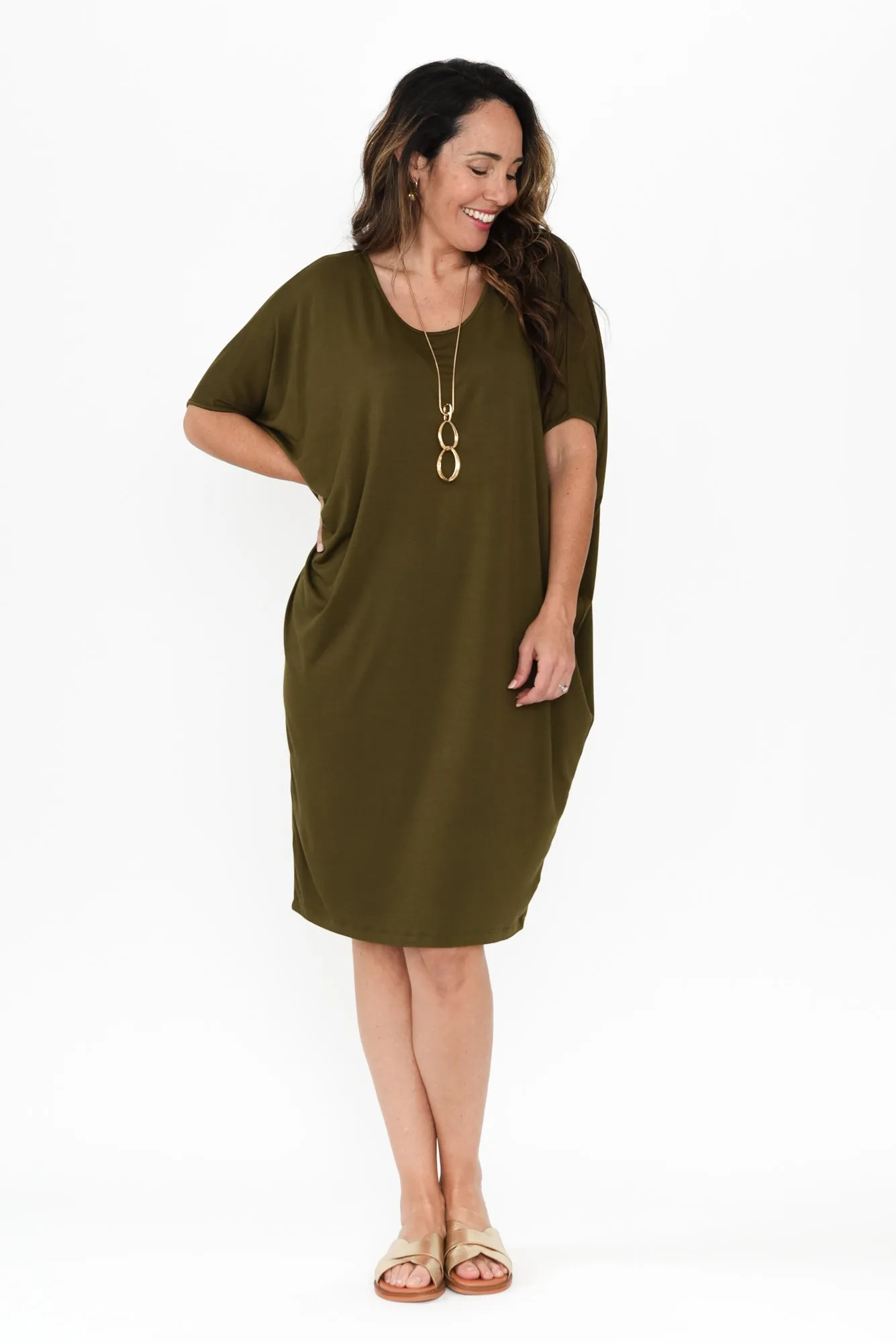 Khaki Maui Dress sold by Blue Bungalow product image thumbnail 2