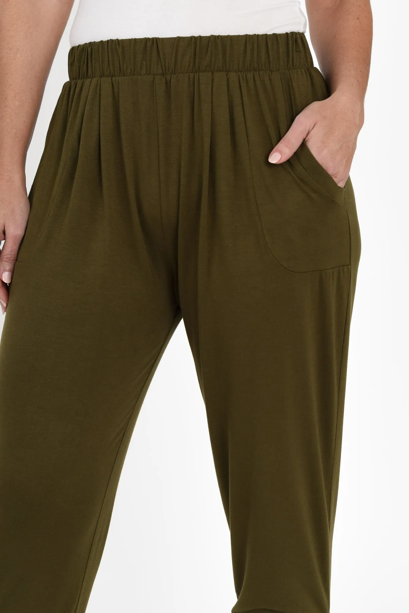 Khaki Tokyo Slouch Pants sold by Blue Bungalow product image thumbnail 5