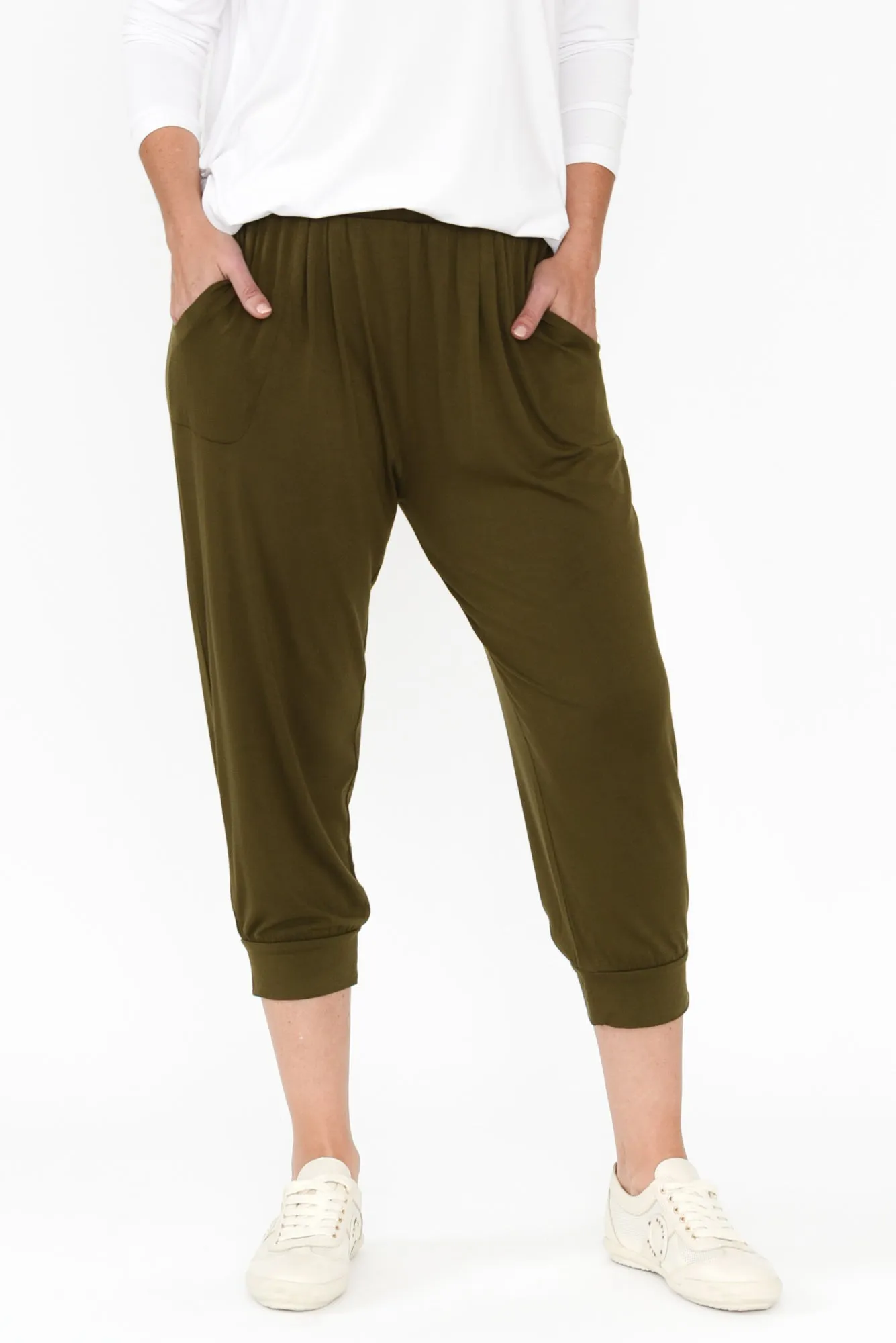 Khaki Tokyo Slouch Pants sold by Blue Bungalow