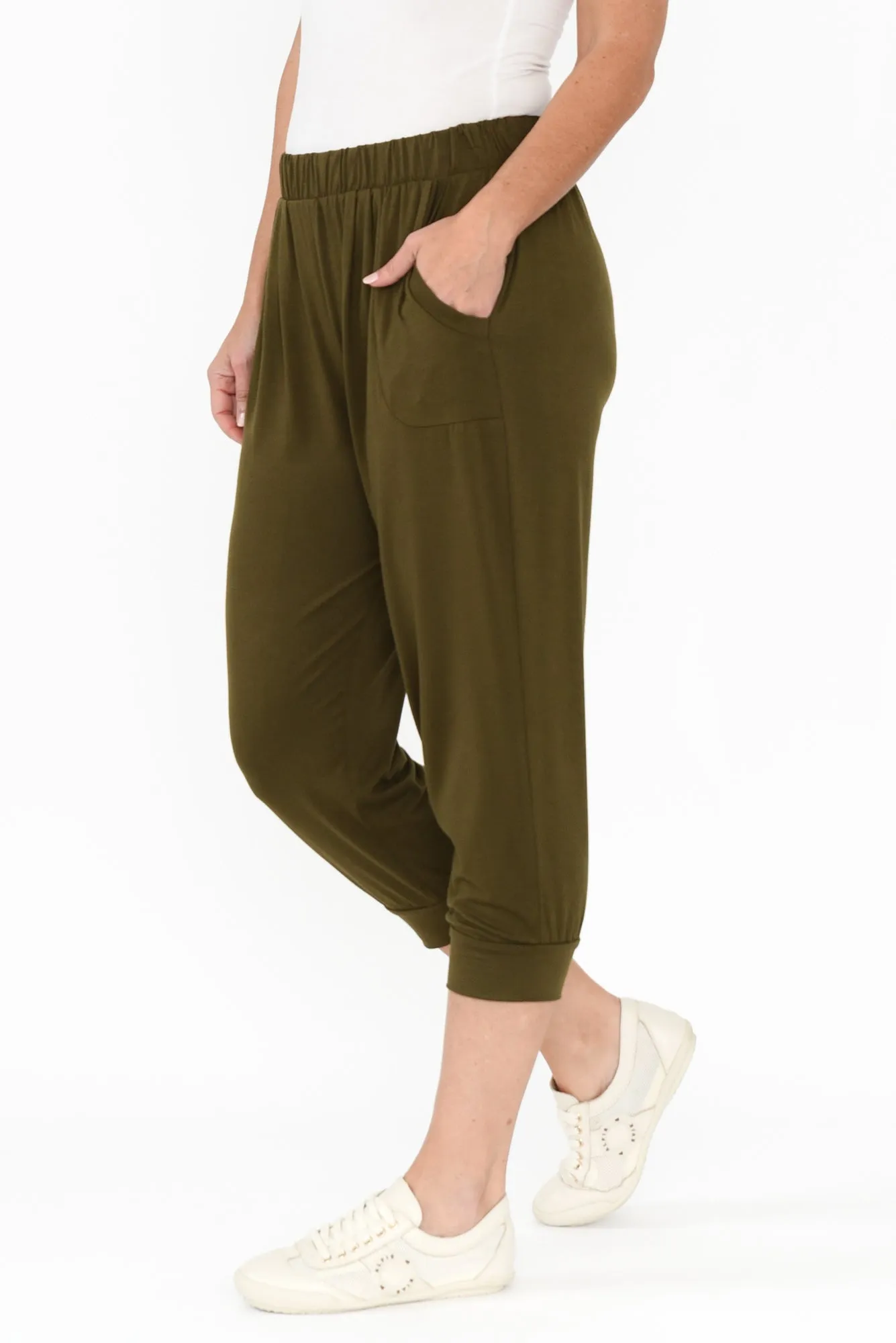 Khaki Tokyo Slouch Pants sold by Blue Bungalow product image thumbnail 3