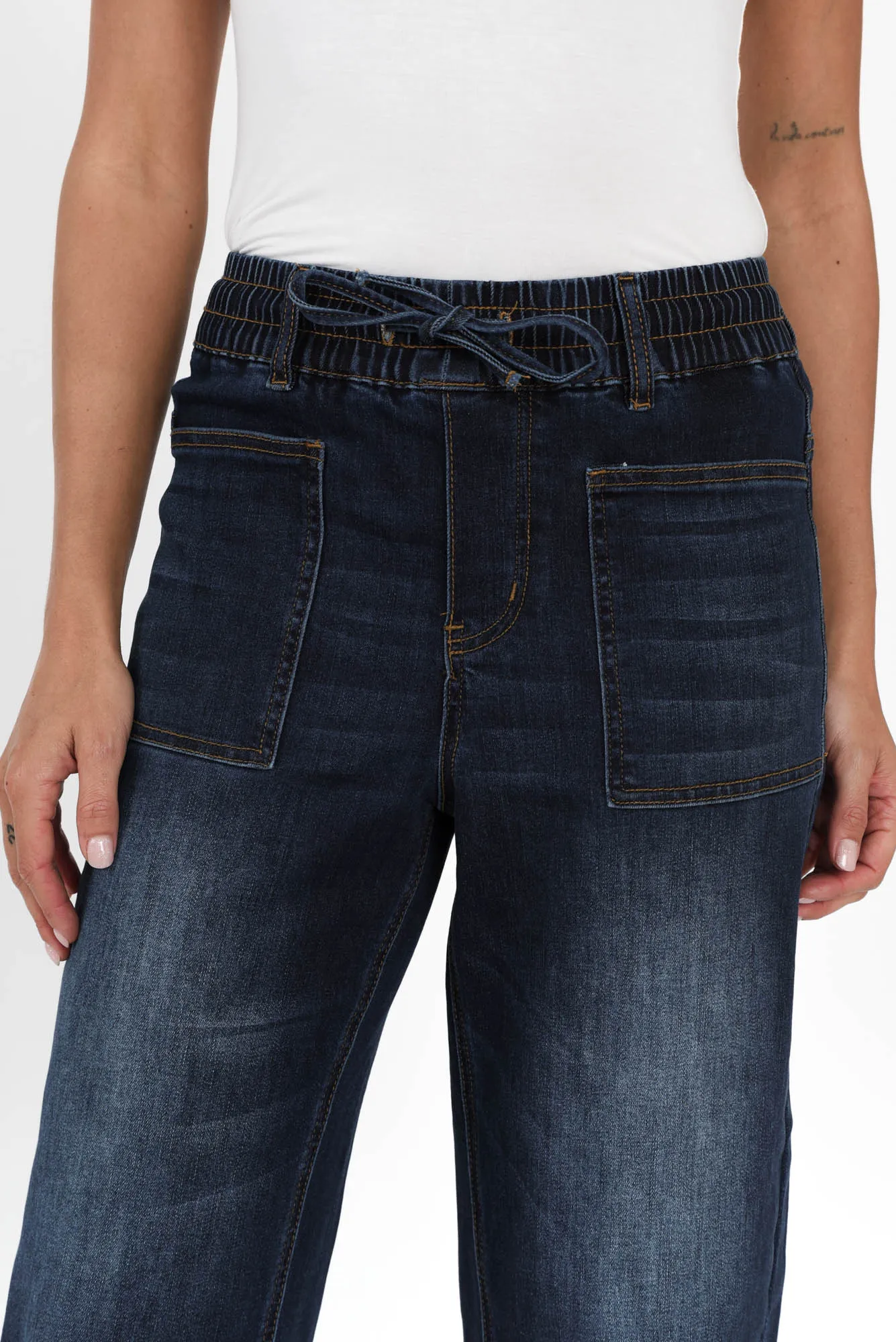 Leo Dark Blue Wide Leg Jeans sold by Blue Bungalow product image thumbnail 5