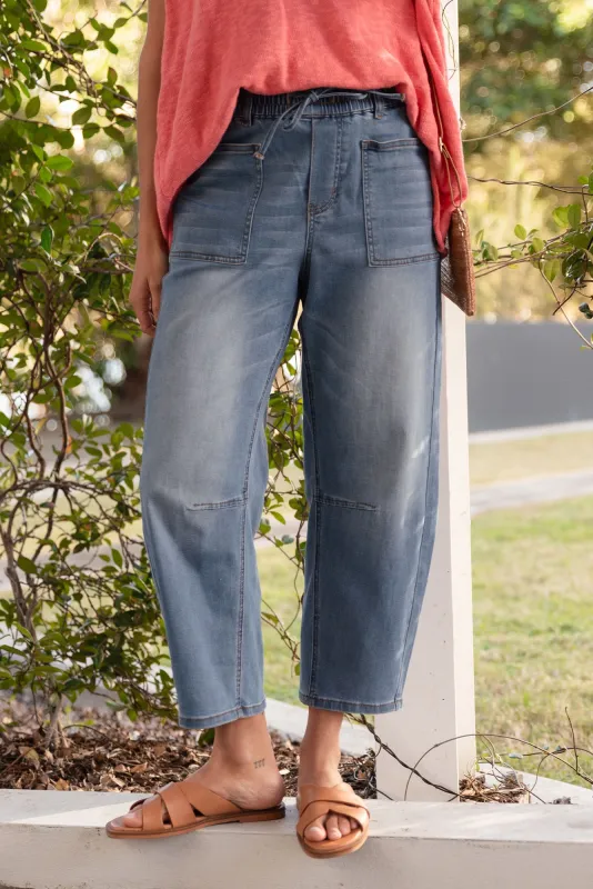 Leo Blue Wide Leg Jeans sold by Blue Bungalow