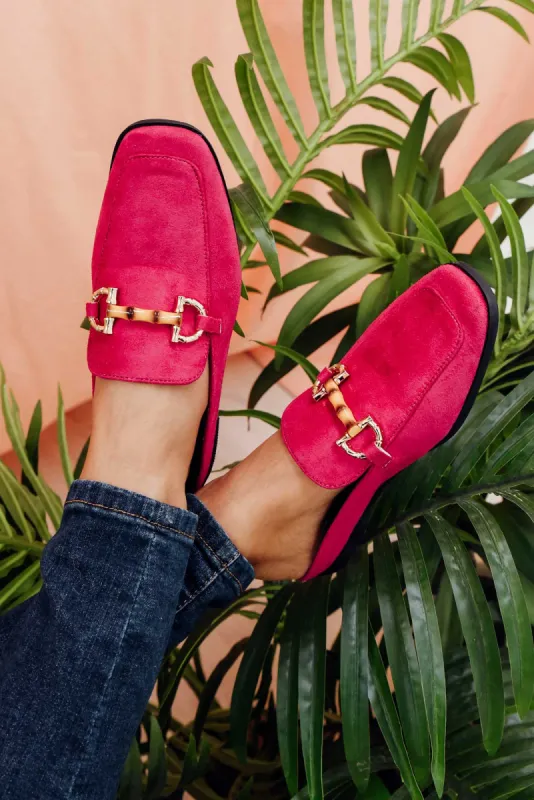 Mab Hot Pink Buckle Mule sold by Blue Bungalow