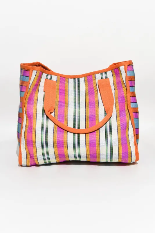 Satsu Orange Stripe Tote Bag sold by Blue Bungalow