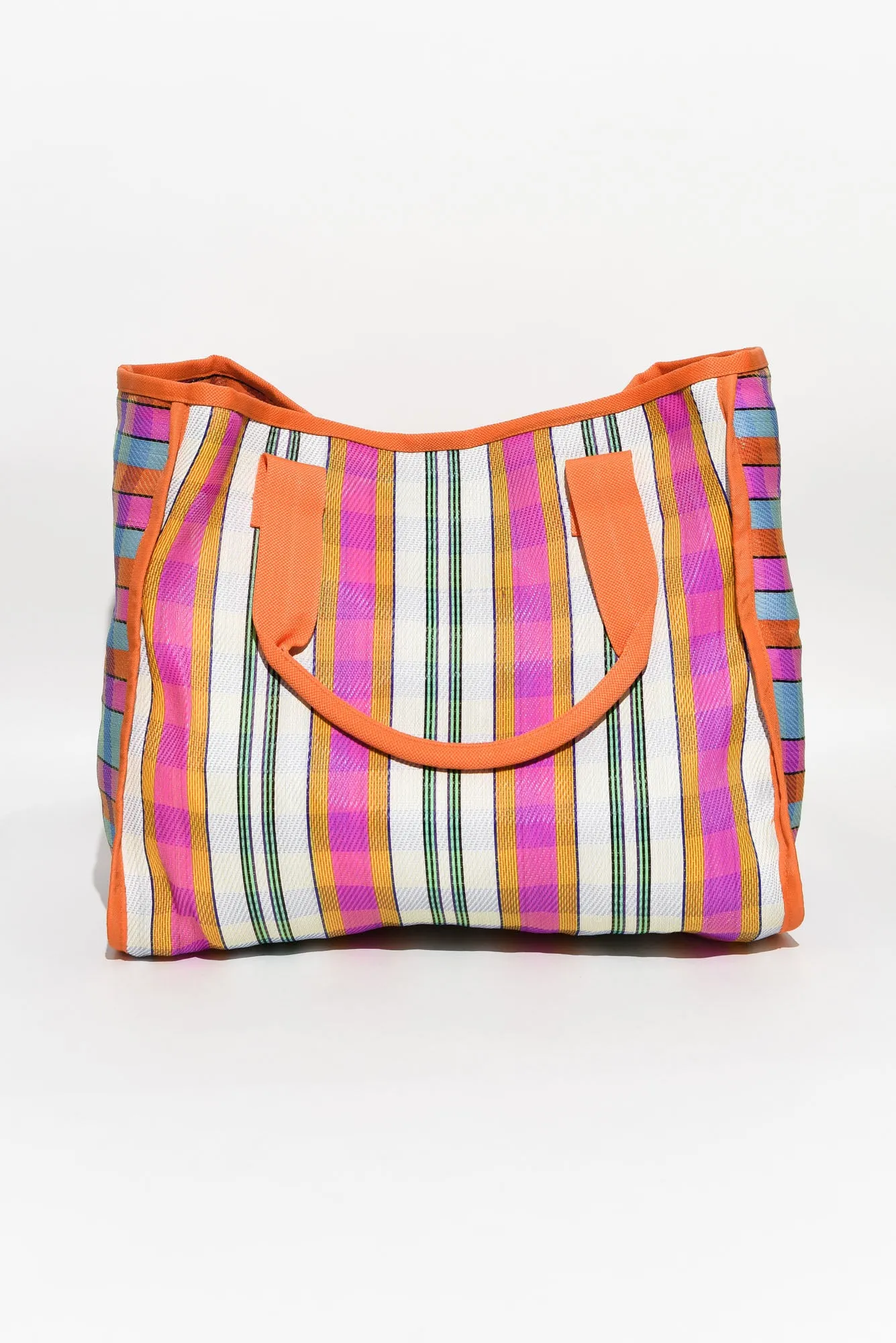 Satsu Orange Stripe Tote Bag sold by Blue Bungalow