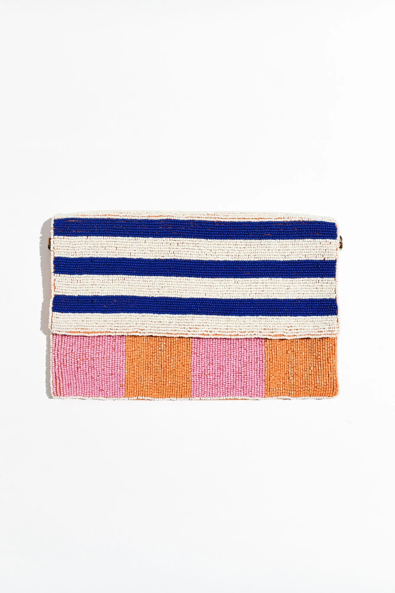 Lilibet Blue Stripe Beaded Clutch sold by Blue Bungalow product image thumbnail 2