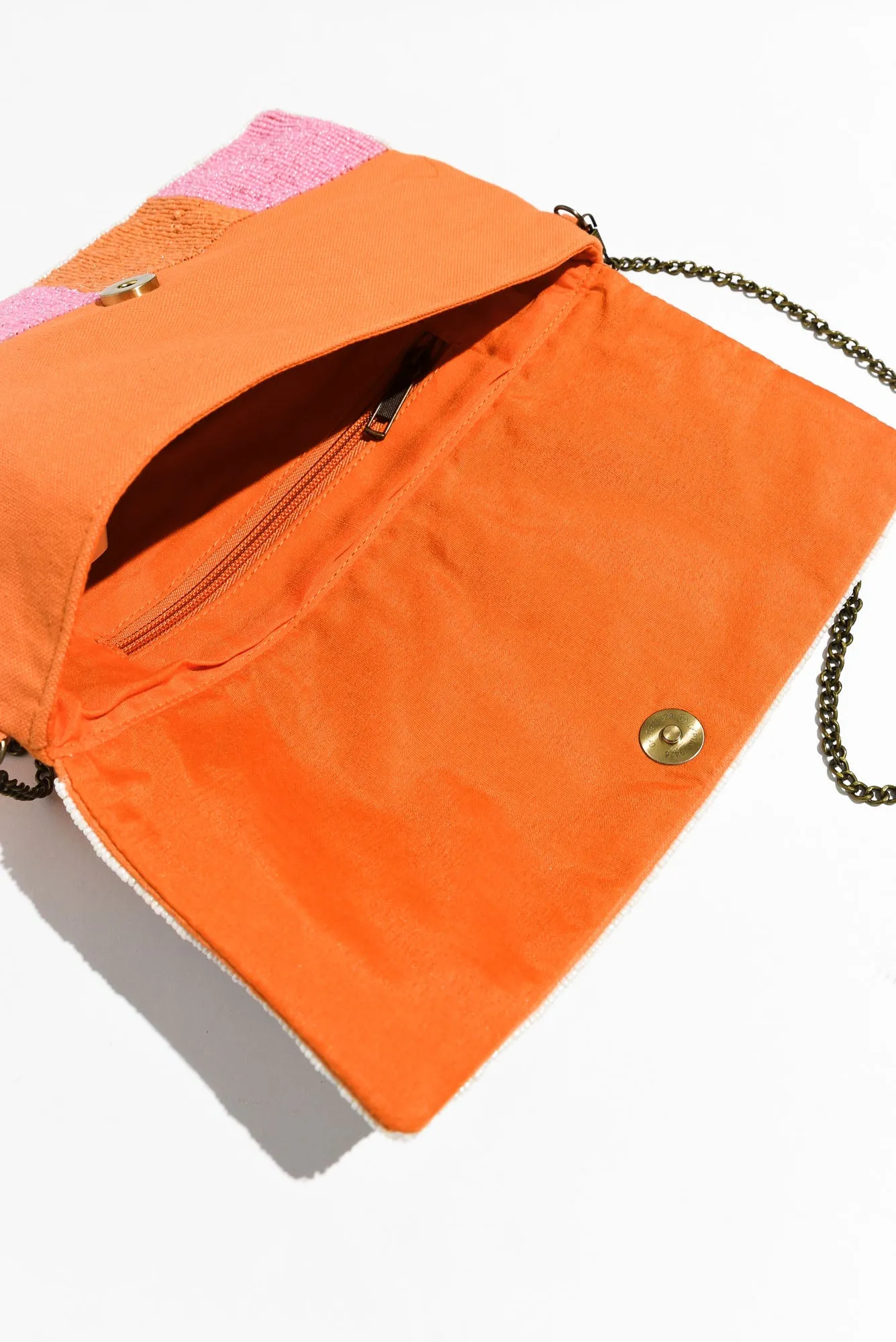 Lilibet Blue Stripe Beaded Clutch sold by Blue Bungalow product image thumbnail 3