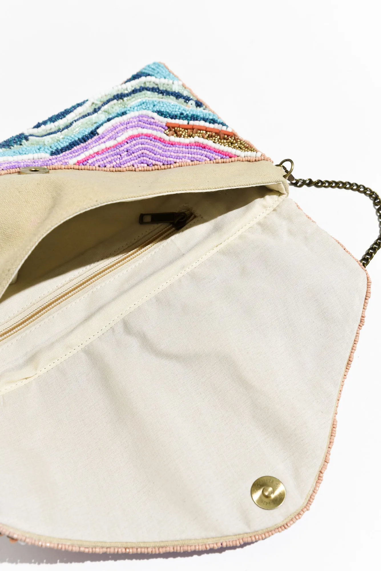 Kiera Pink Tropical Beaded Clutch sold by Blue Bungalow product image thumbnail 3