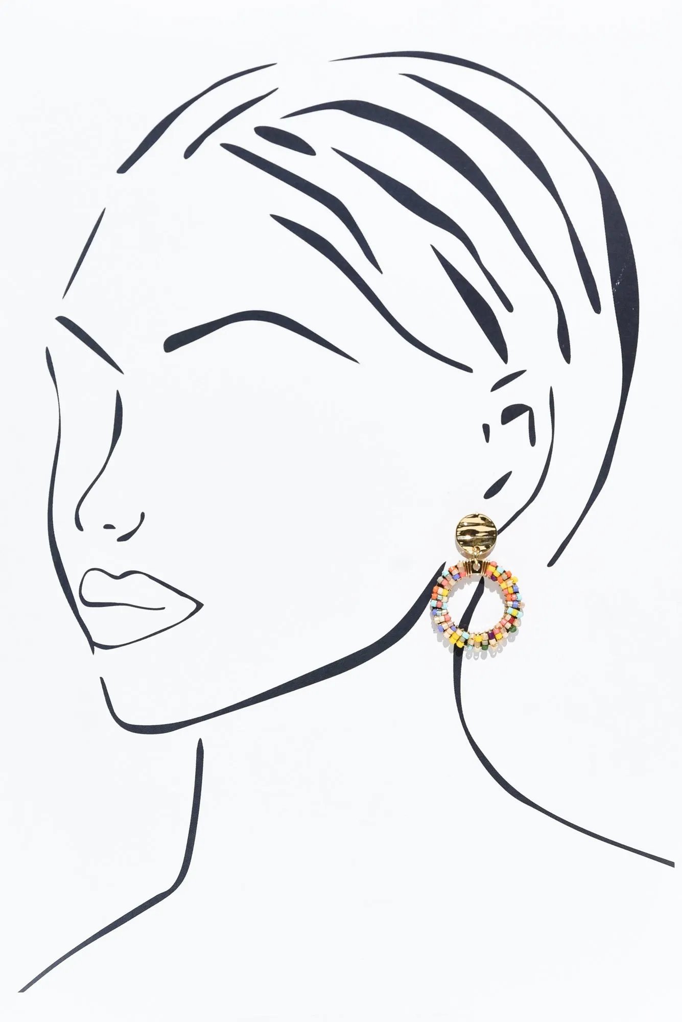Belair Multi Beaded Drop Earrings sold by Blue Bungalow product image thumbnail 2
