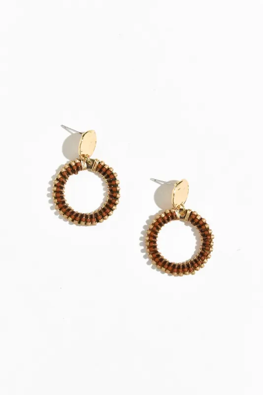 Belair Gold Beaded Drop Earrings sold by Blue Bungalow