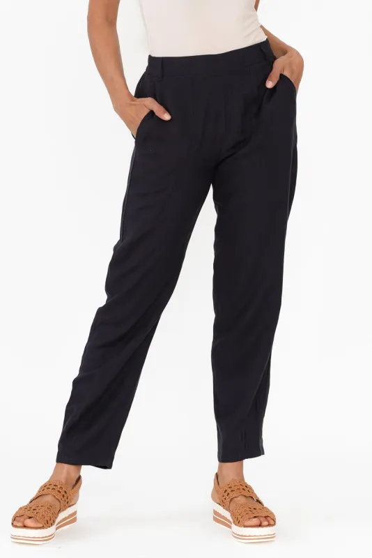 Manon Navy Cropped Pants sold by Blue Bungalow