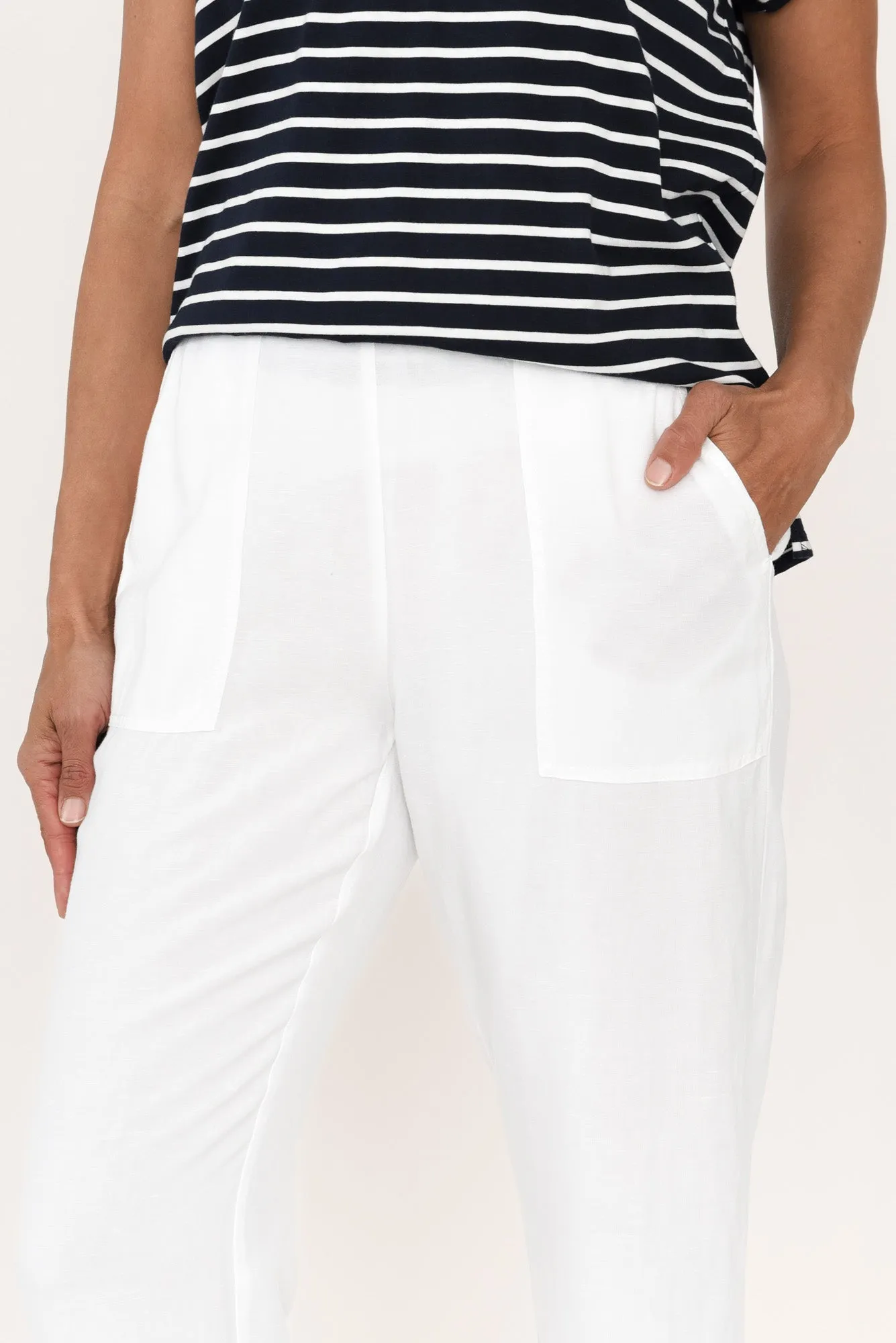 Manon White Cropped Pants sold by Blue Bungalow product image thumbnail 5