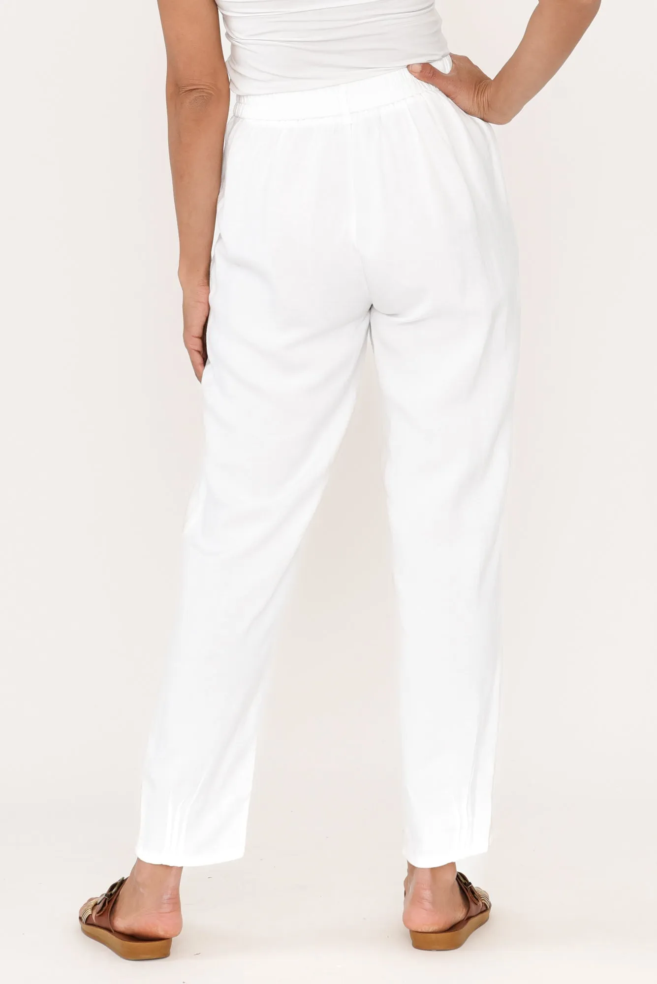 Manon White Cropped Pants sold by Blue Bungalow product image thumbnail 4