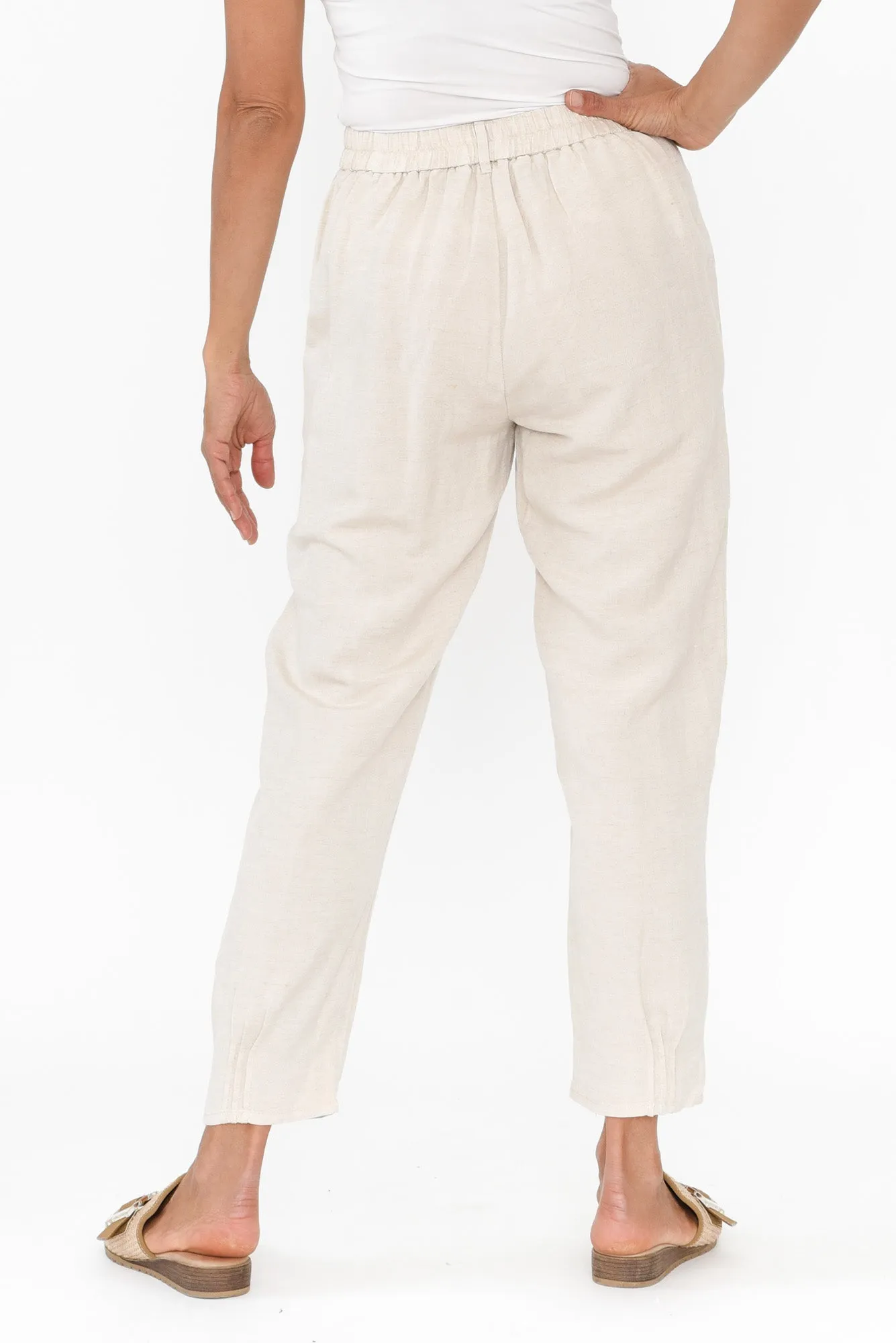 Manon Beige Cropped Pants sold by Blue Bungalow product image thumbnail 4