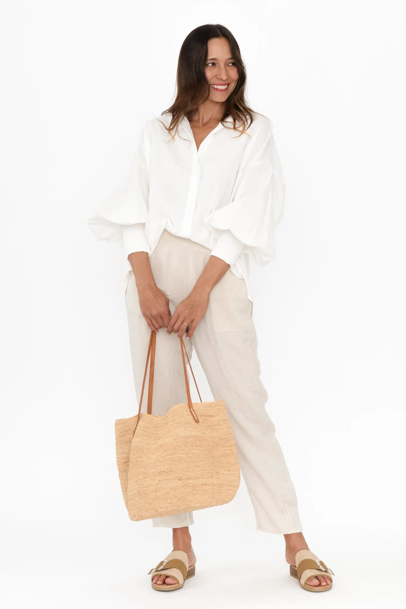 Manon Beige Cropped Pants sold by Blue Bungalow product image thumbnail 2