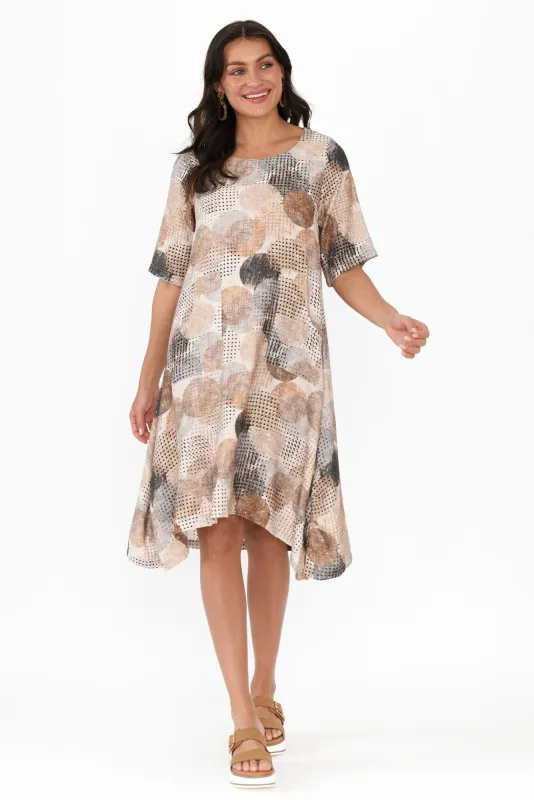 Kirby Brown Circle Pocket Dress sold by Blue Bungalow