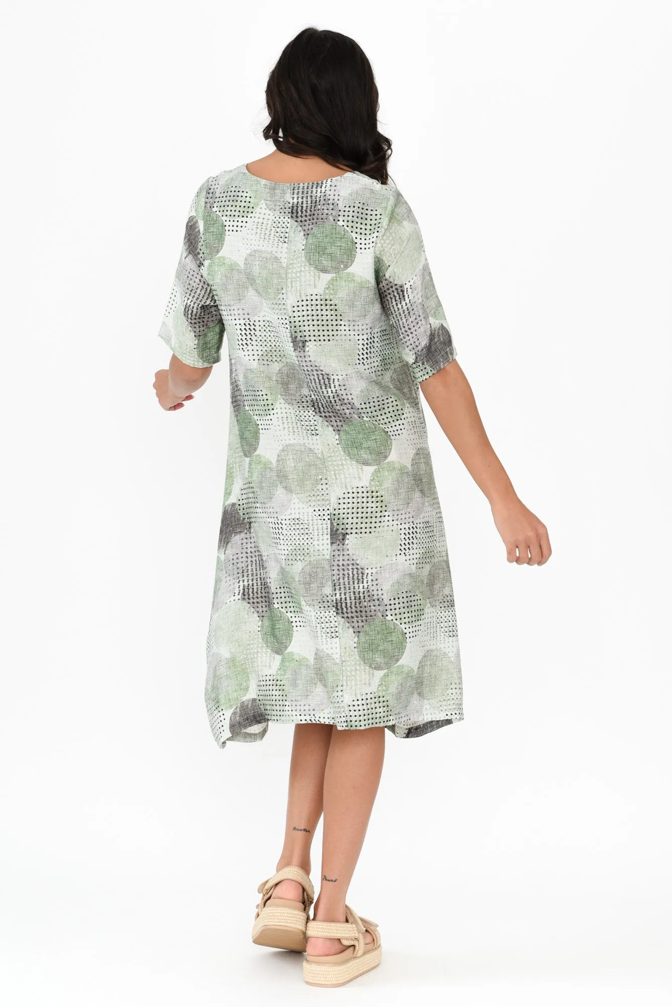 Kirby Green Circle Pocket Dress sold by Blue Bungalow product image thumbnail 4