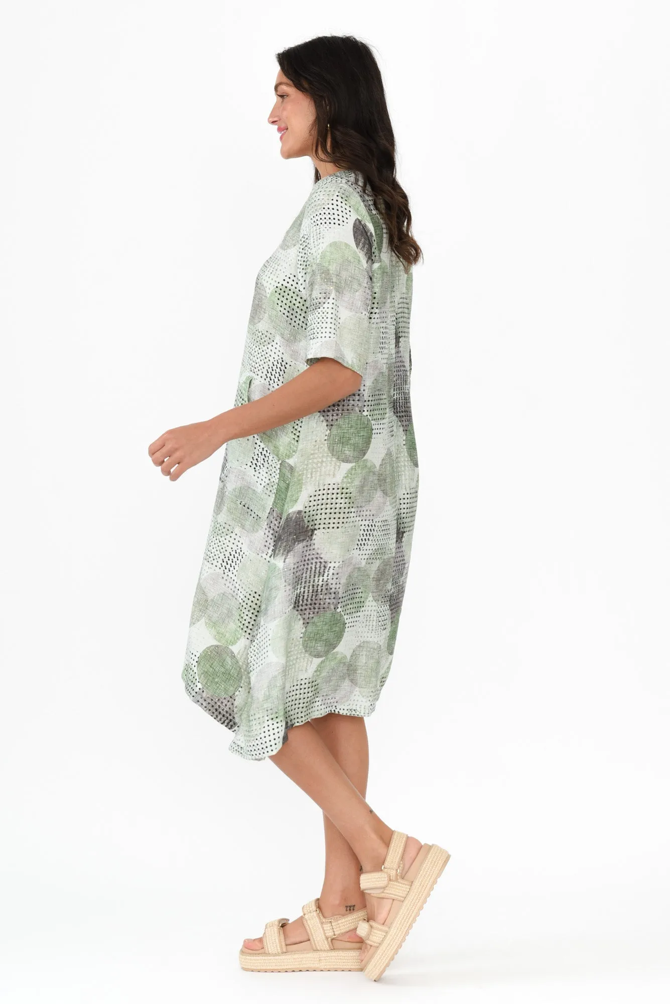 Kirby Green Circle Pocket Dress sold by Blue Bungalow product image thumbnail 3