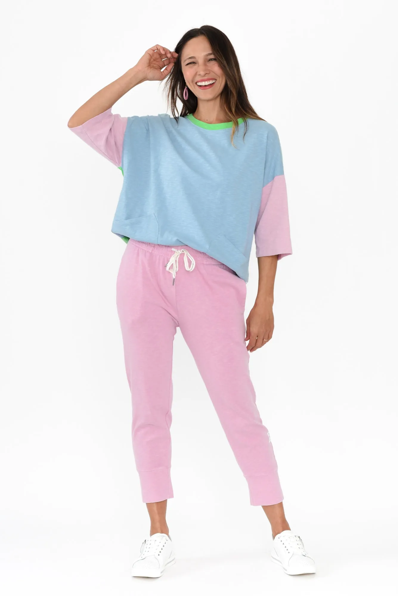 Fundamental Brunch Blush Cotton Sweatpants sold by Blue Bungalow product image thumbnail 2