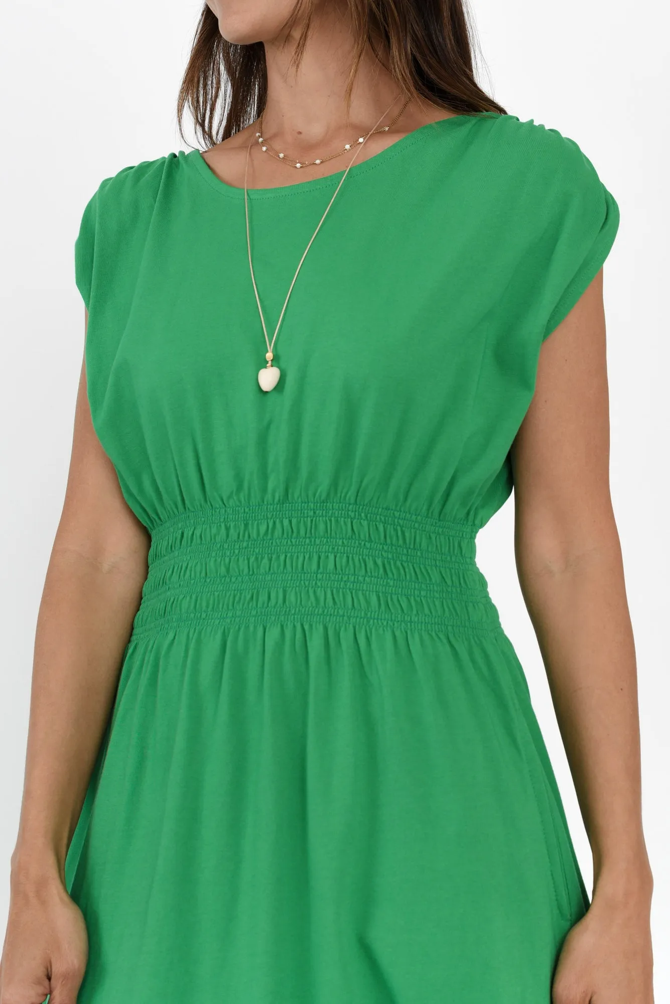 Nelle Green Cotton Pocket Dress sold by Blue Bungalow product image thumbnail 5
