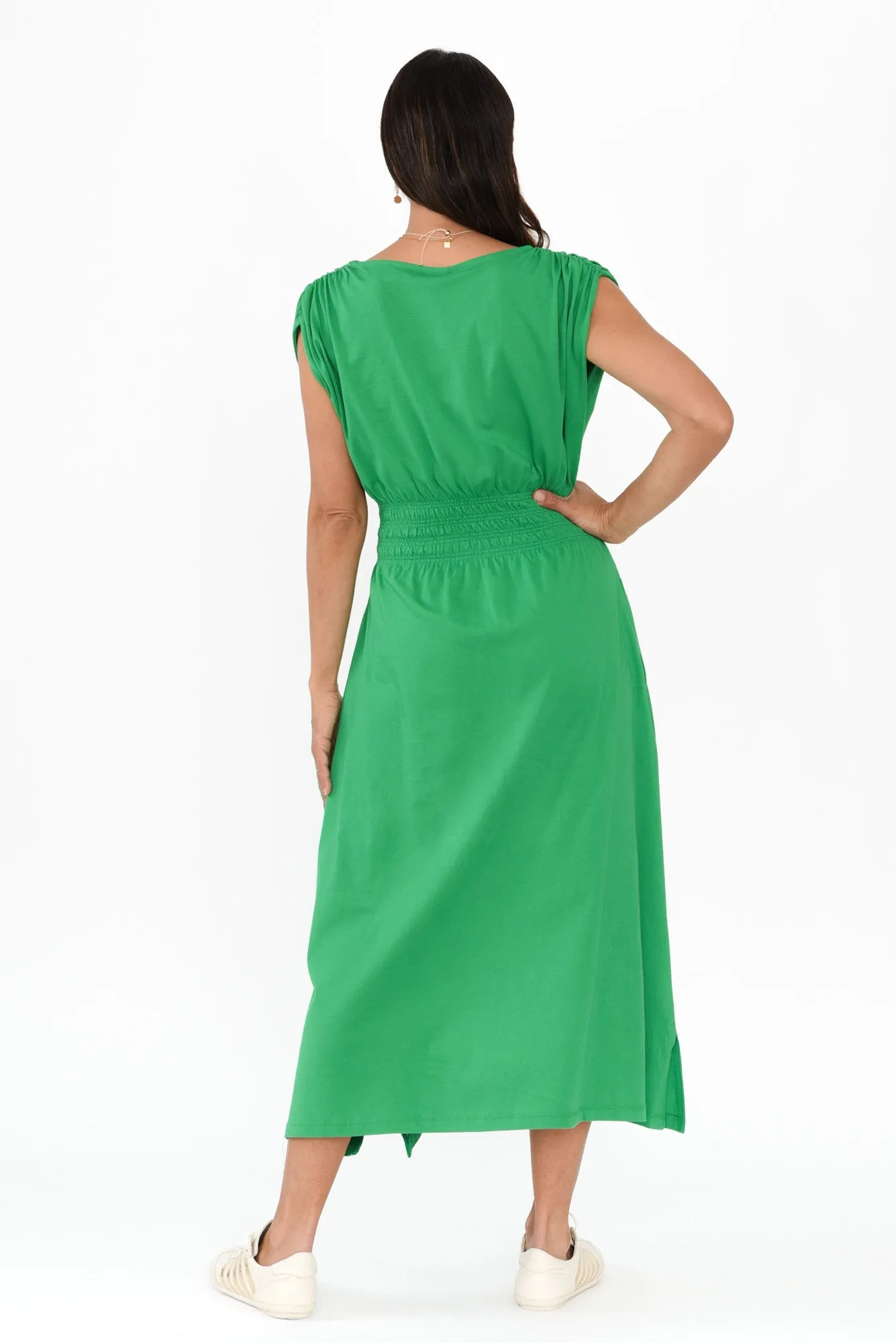 Nelle Green Cotton Pocket Dress sold by Blue Bungalow product image thumbnail 4