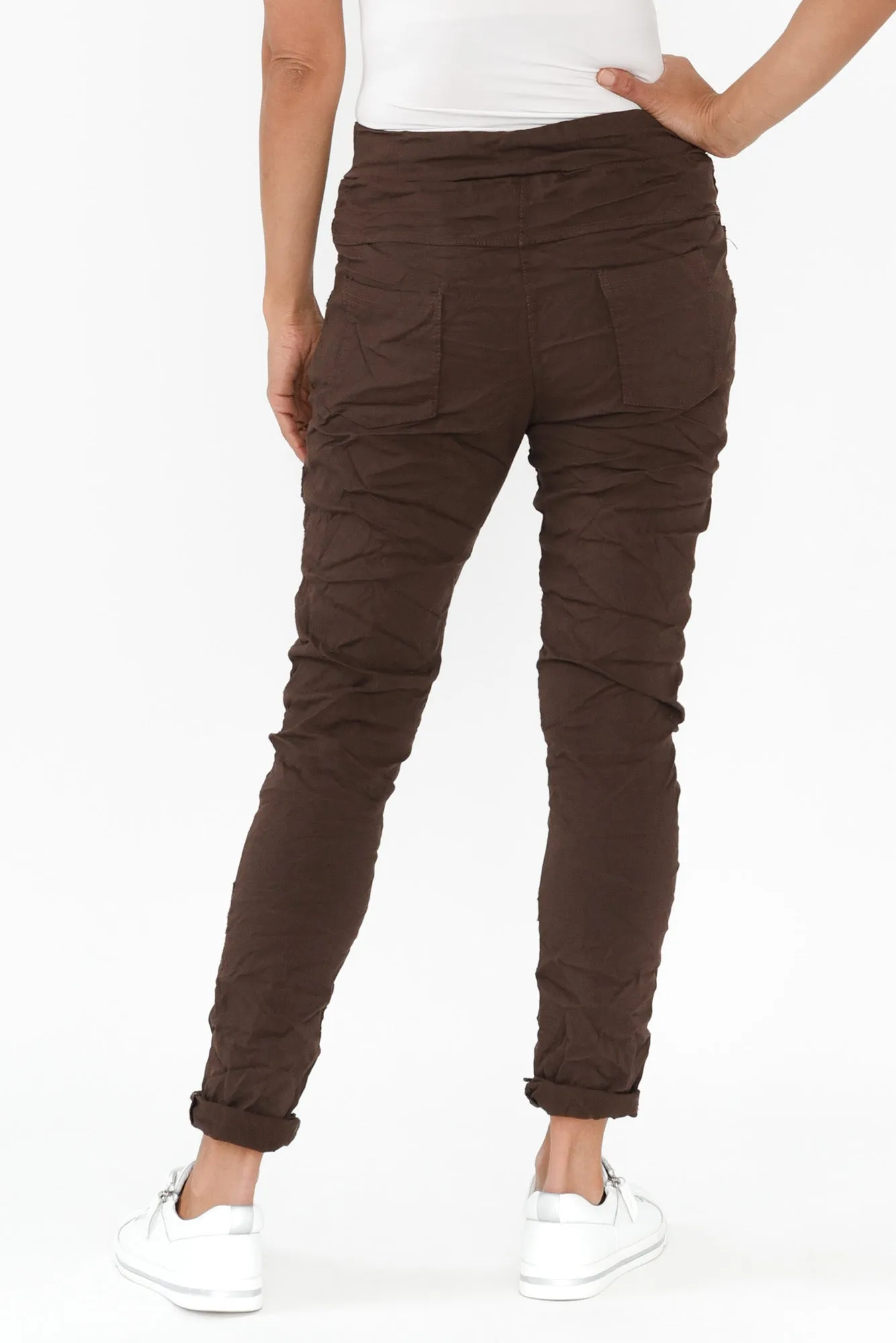 Kaia Chocolate Embroidered Drawstring Pants sold by Blue Bungalow product image thumbnail 4