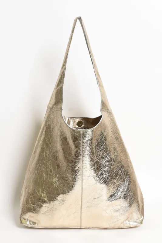 Lynx Champagne Metallic Shoulder Bag sold by Blue Bungalow