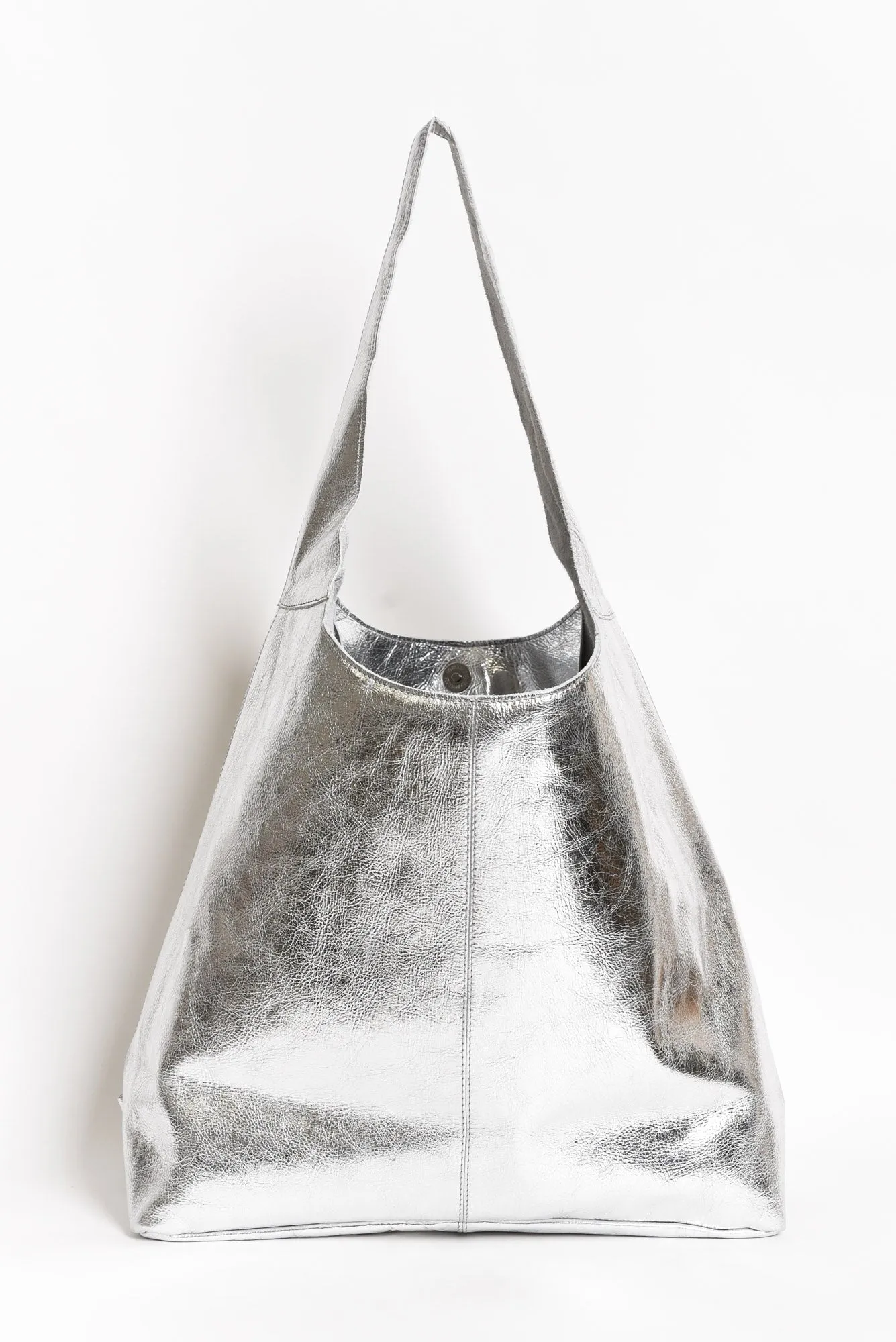 Lynx Silver Metallic Shoulder Bag sold by Blue Bungalow