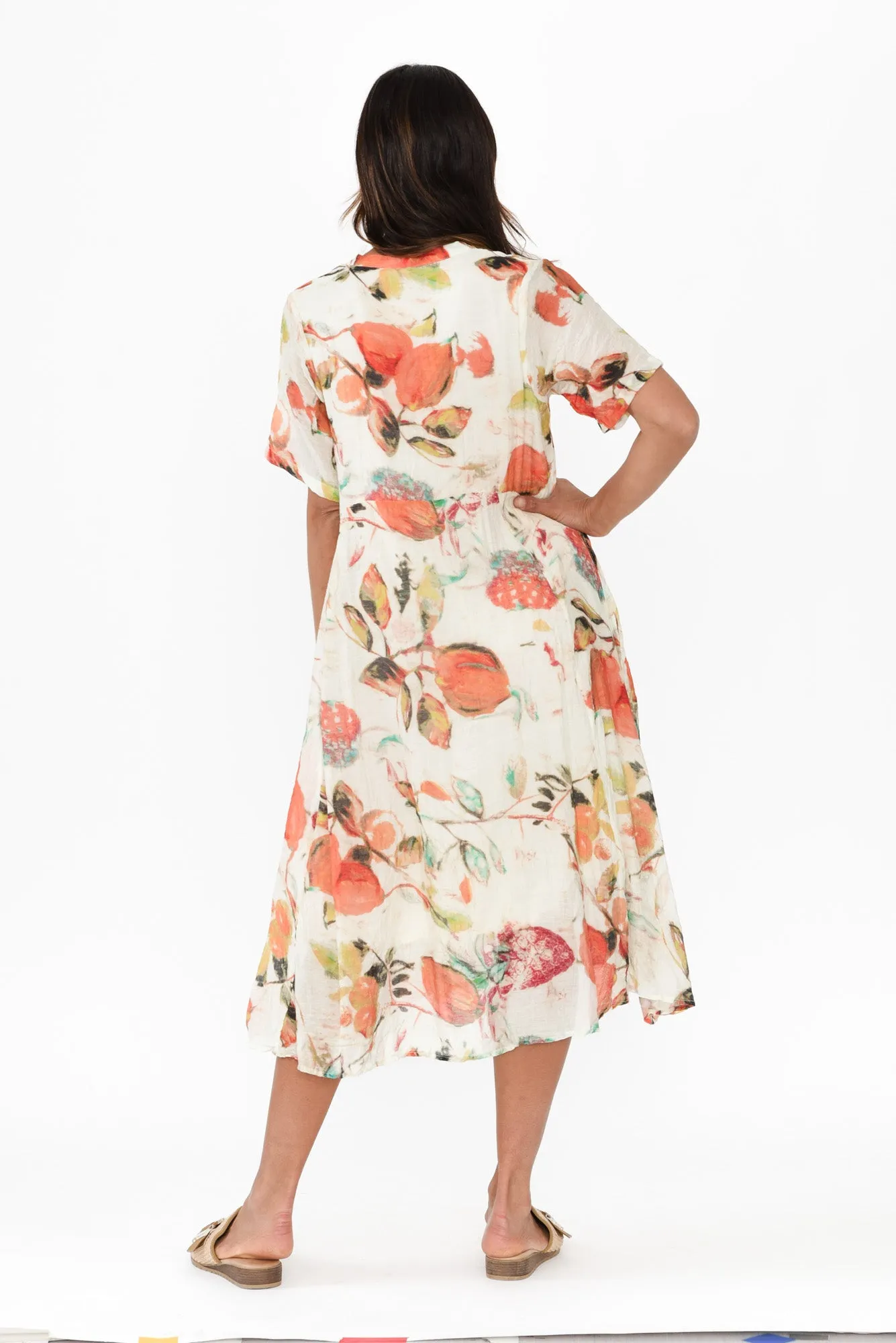 Idalina Orange Harvest Pocket Dress sold by Blue Bungalow product image thumbnail 4