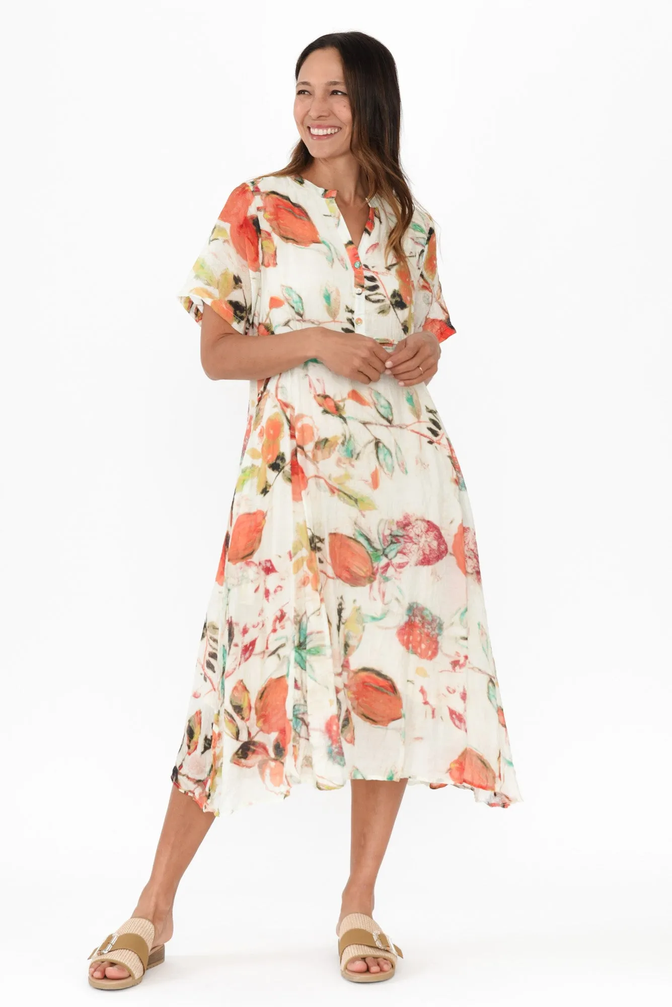 Idalina Orange Harvest Pocket Dress sold by Blue Bungalow product image thumbnail 2