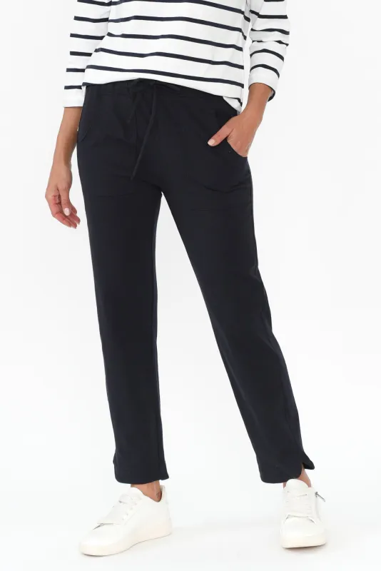Angie Navy Cotton Drawstring Pants sold by Blue Bungalow