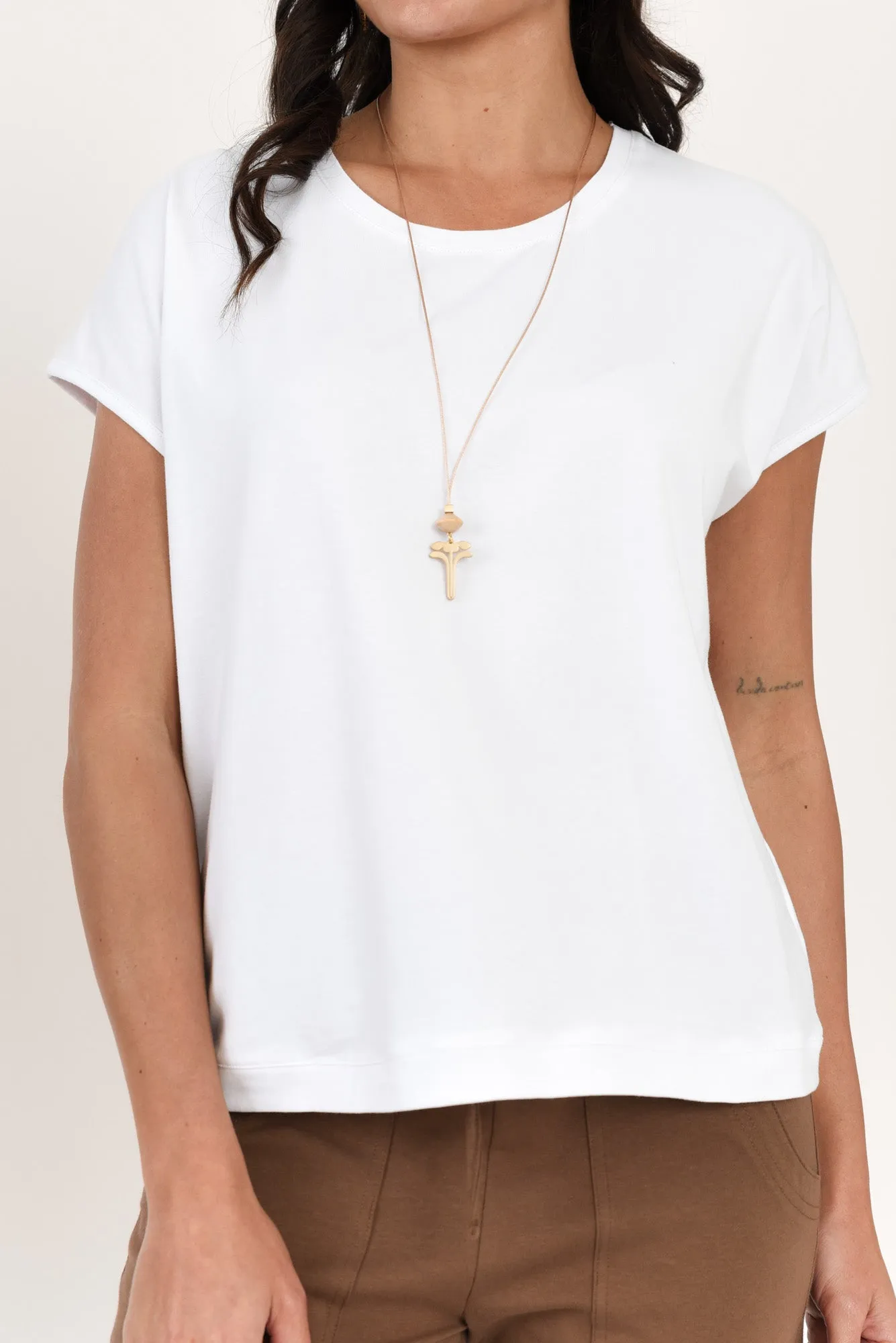 Eddie White Cotton Tee sold by Blue Bungalow product image thumbnail 5