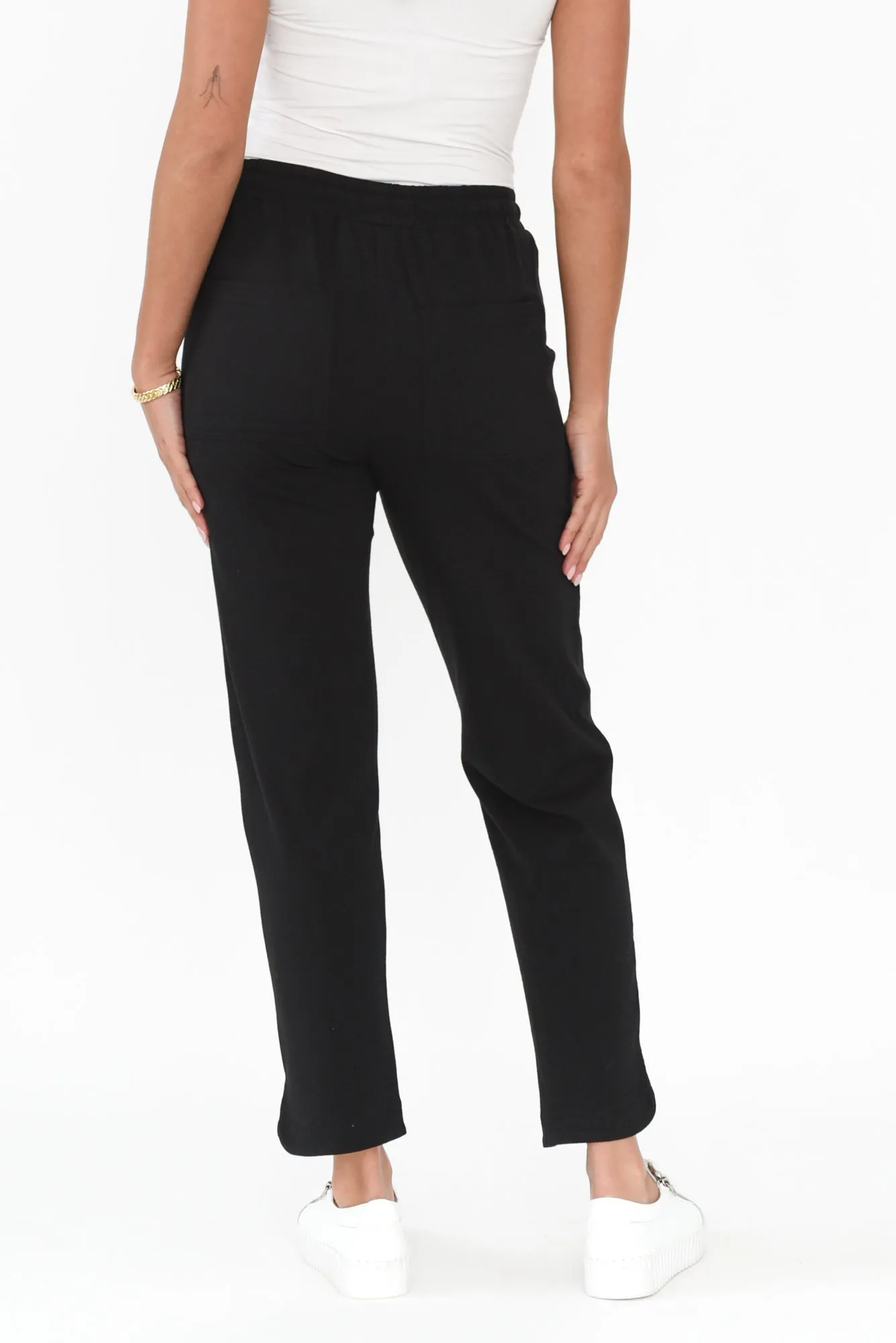 Angie Black Cotton Drawstring Pants sold by Blue Bungalow product image thumbnail 4