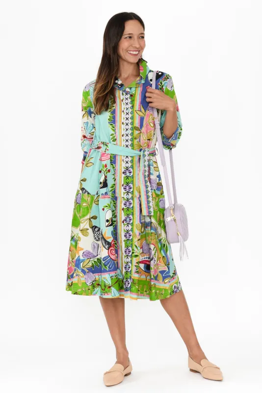 Judith Green Garden Cotton Shirt Dress sold by Blue Bungalow