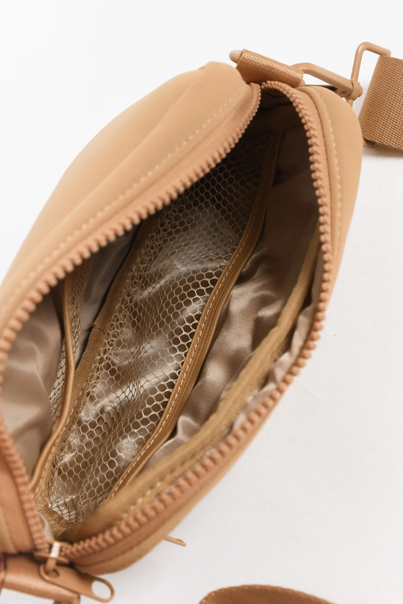 Brodie Beige Neoprene Mini Crossbody Bag sold by Blue Bungalow product image thumbnail 2