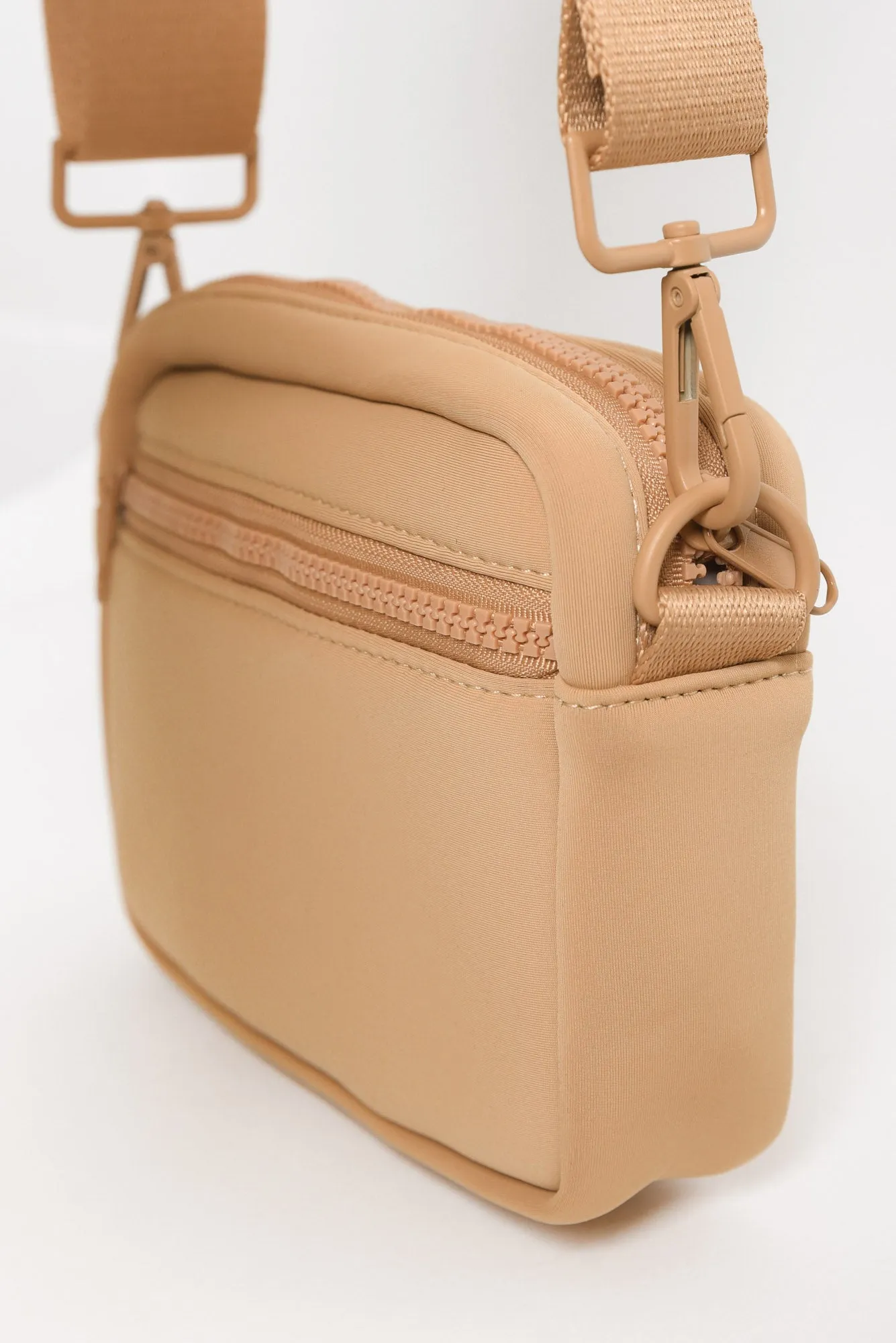Brodie Beige Neoprene Mini Crossbody Bag sold by Blue Bungalow product image thumbnail 3