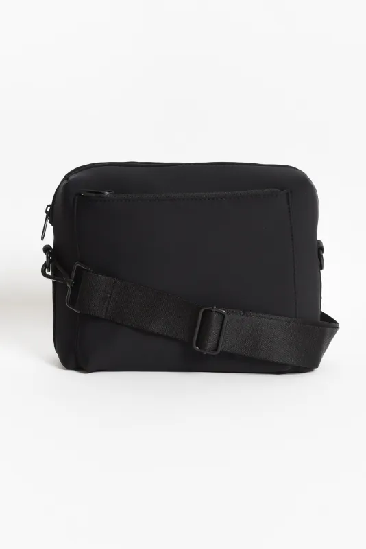 Rudy Black Neoprene Crossbody Bag sold by Blue Bungalow