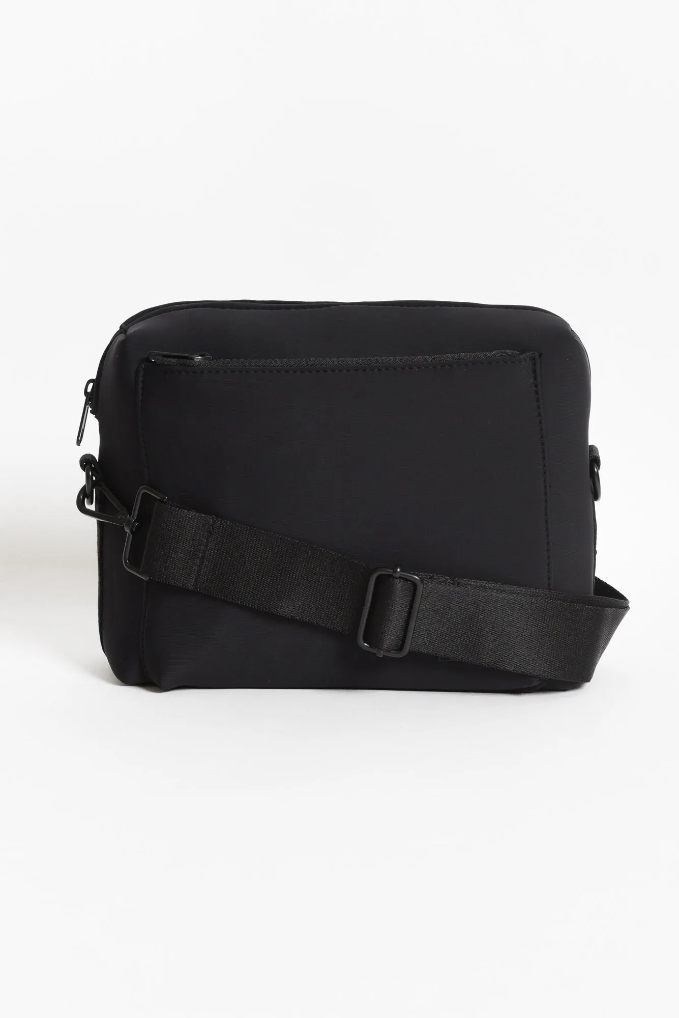Rudy Black Neoprene Crossbody Bag sold by Blue Bungalow