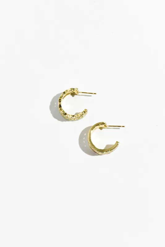 Ames Gold Hoop Earrings sold by Blue Bungalow