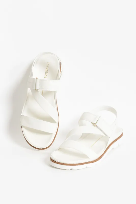 Ashli White Strappy Sandal sold by Blue Bungalow